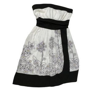 Teeze Me Strapless Summer Dress Embroidered Floral Sz. 3